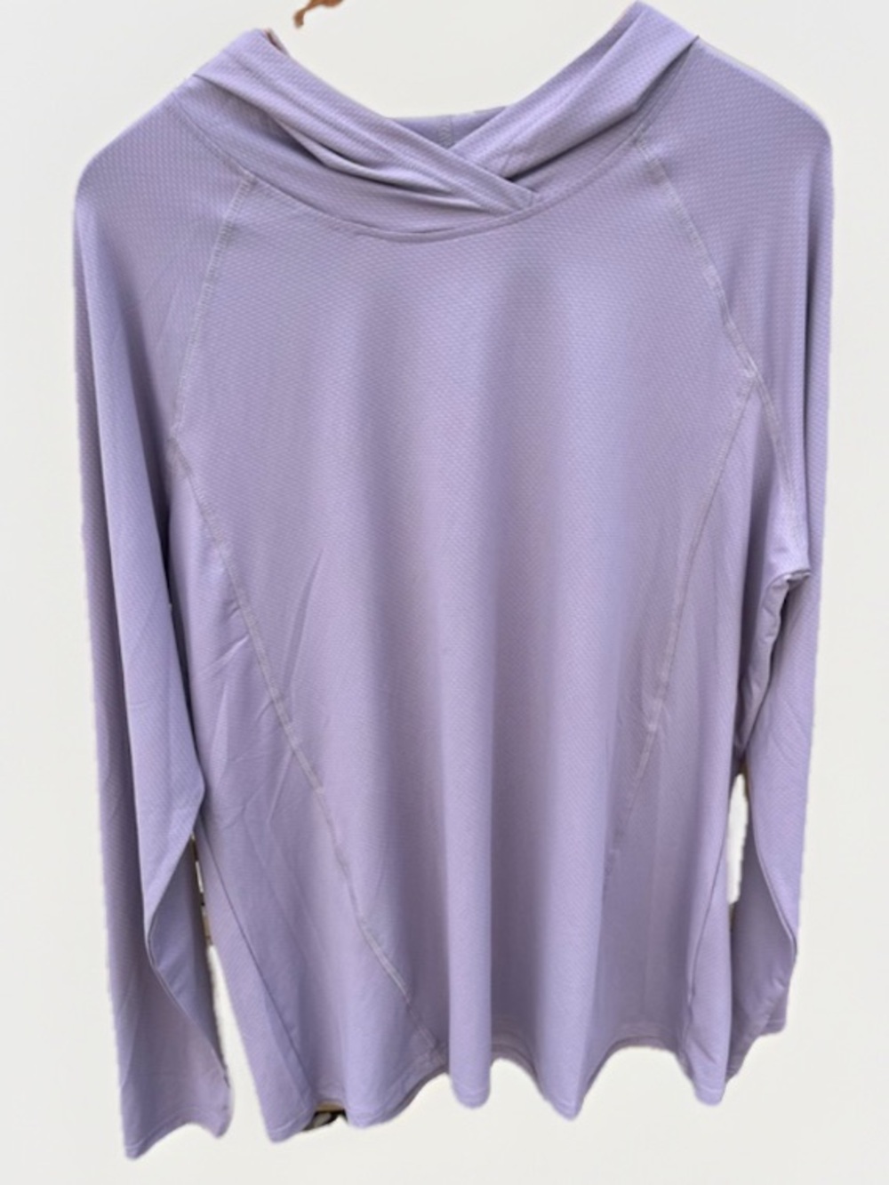 LUYAA Exercise Hoodie Tee Shirt Active Athleisure Lavender Purple Size XL